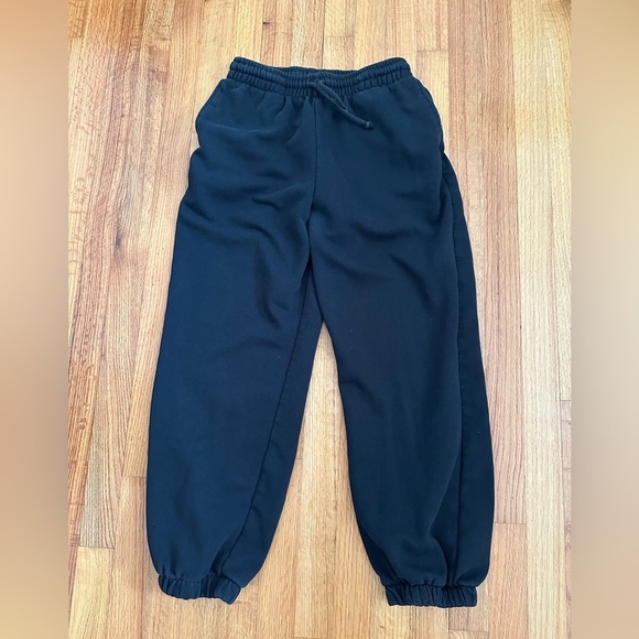Zara Black Drawstring Jogger Pants Size Medium Athleisure Loungewear (n - Picture 1 of 6